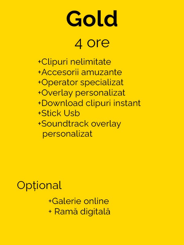 Pachet Gold platformǎ video 360 Timișoara – servicii videobooth pentru nunți, botezuri și evenimente corporate